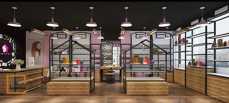 thiết kế shop mỹ phẩm